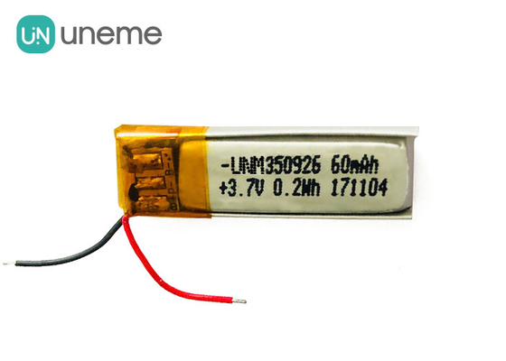 De navulbare Bluetooth-Batterijen van Lithiumbatterij 350926/3.7V 60mAh LiPo met UN38.3