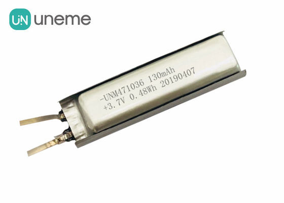 3.7V de navulbare Batterij van het Lithiumpolymeer, kc verklaarde 471036 130mAh-het Polymeercel van Li
