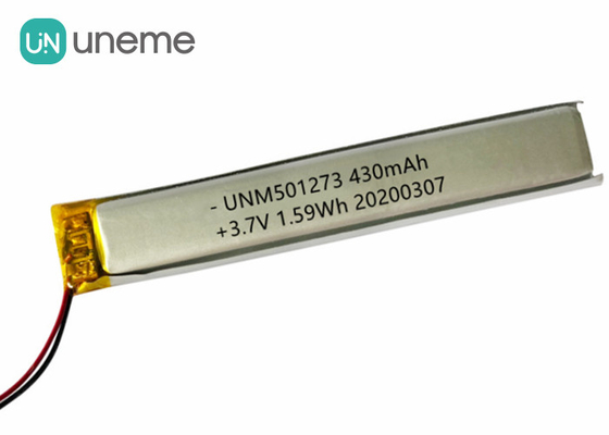 5.0*12.0*73.0mm 8g de Batterij van Lithiumlipo, de Apparaten van 3.7V 430mAh Bluetooth verdunt Lipo-Batterij